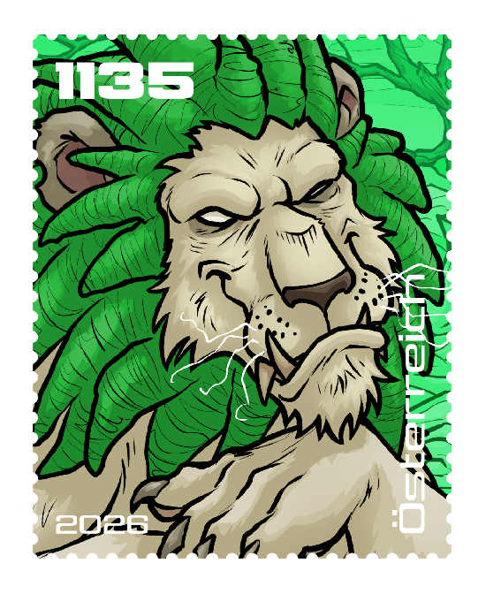 2026 - Crypto stamp „Rex Leo” - Grün