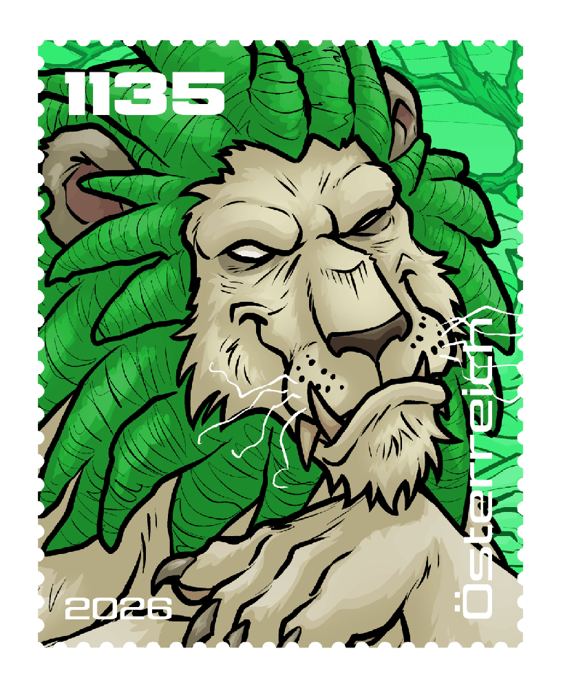 2026 - Crypto stamp „Rex Leo” - Grün