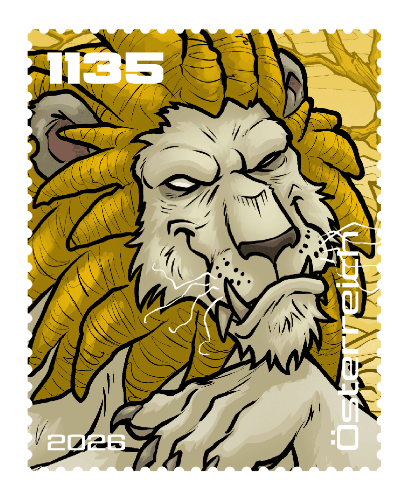 2026 - Crypto stamp „Rex Leo” - Gelb