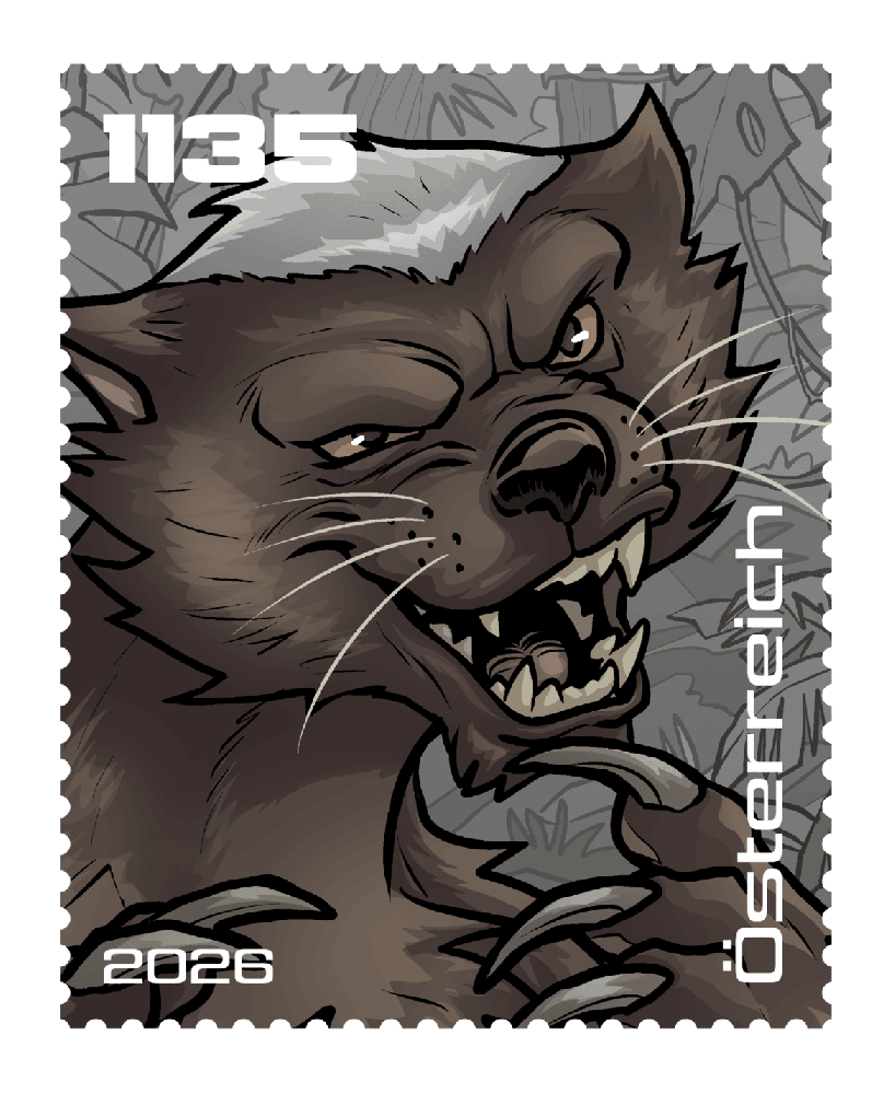 2026 - Crypto stamp „Ronny Ratel” - Schwarz
