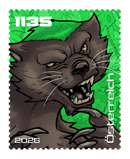 2026 - Crypto stamp „Ronny Ratel” - Grün