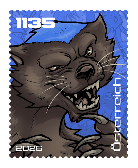 2026 - Crypto stamp „Ronny Ratel” - Blau