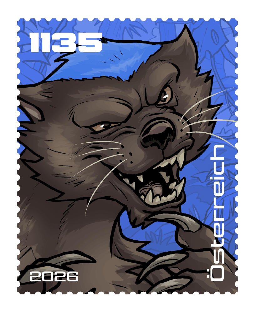 2026 - Crypto stamp „Ronny Ratel” - Blau