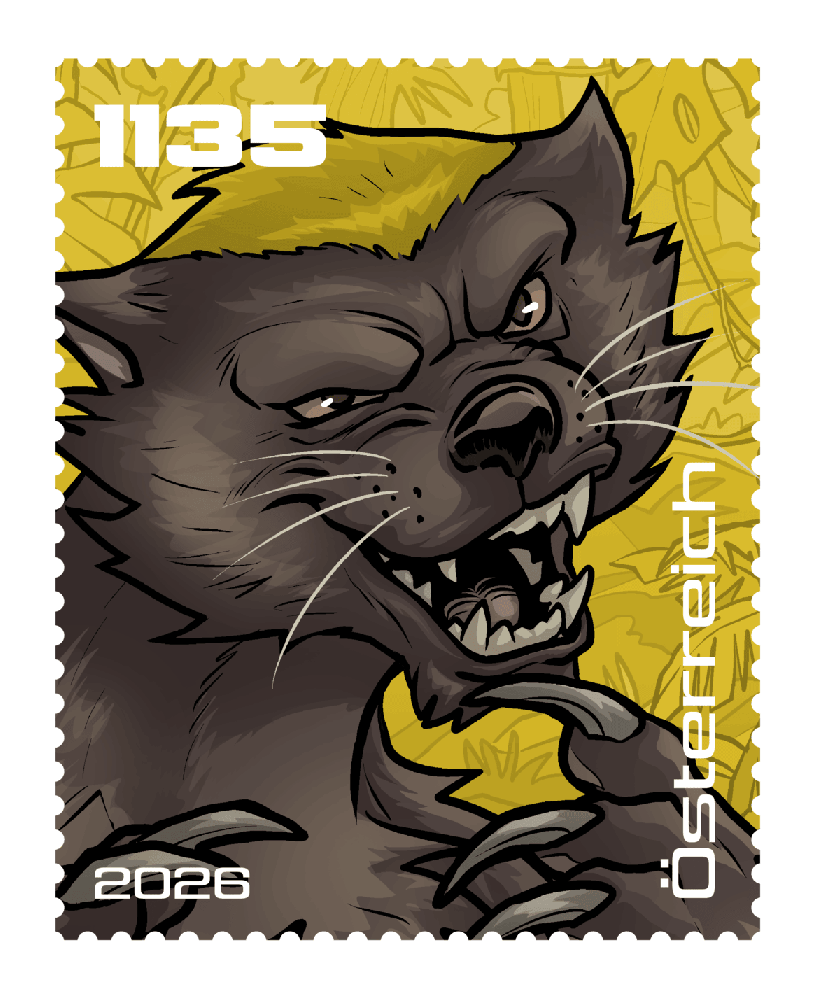 2026 - Crypto stamp „Ronny Ratel” - Gelb