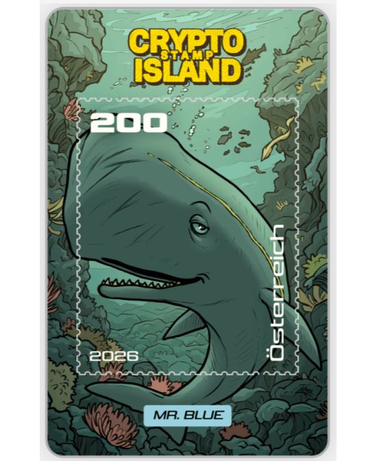 2026 - Zusatzkarten Crypto Stamp Island - Mr. Blue