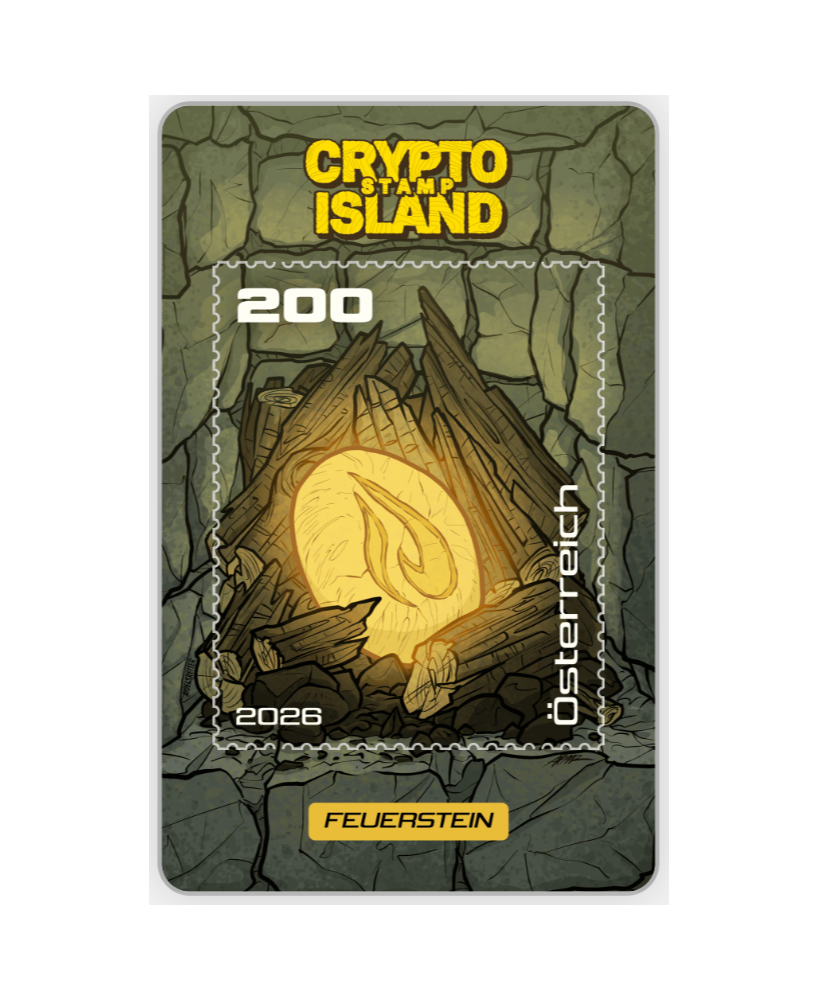 2026 - Zusatzkarten Crypto Stamp Island - Feuerstein