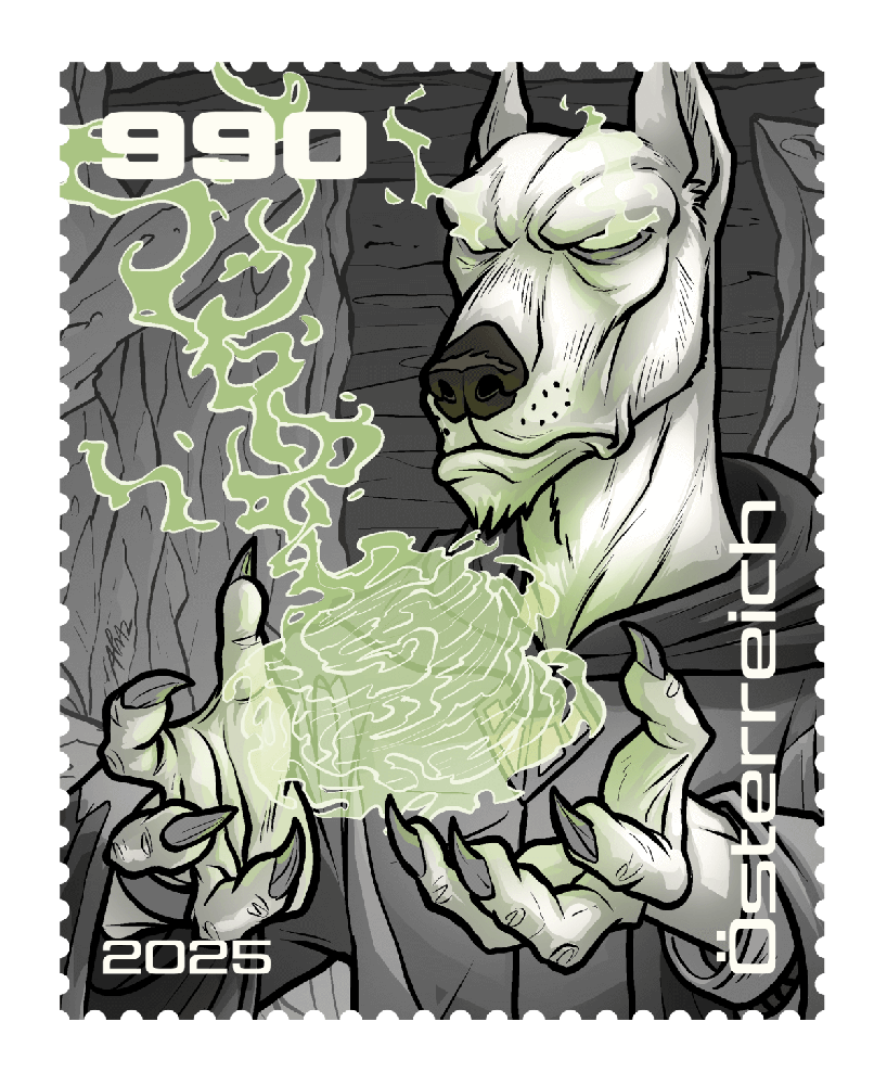 2025 - Crypto stamp Comic Charakter „Cassius” - Schwarz