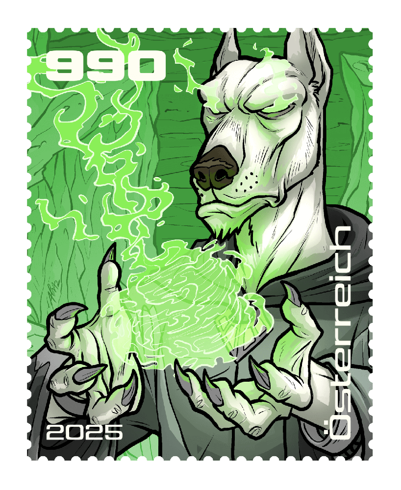 2025 - Crypto stamp Comic Charakter „Cassius” - Grün