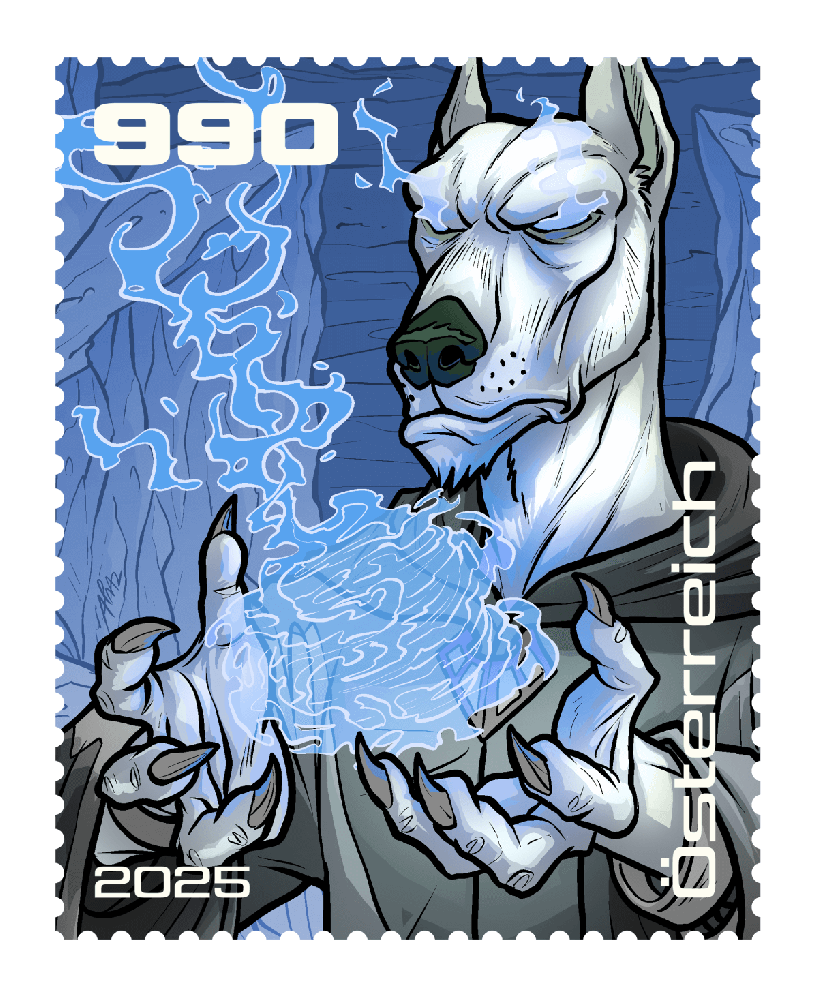 2025 - Crypto stamp Comic Charakter „Cassius” - Blau