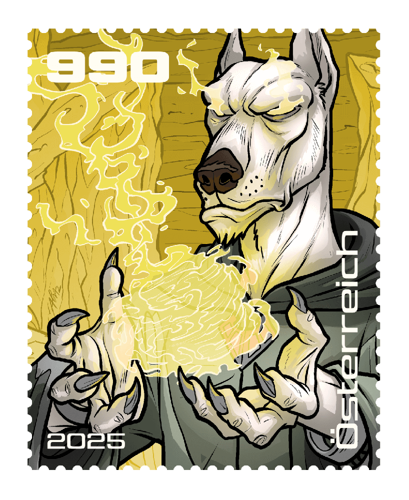 2025 - Crypto stamp Comic Charakter „Cassius” - Gelb