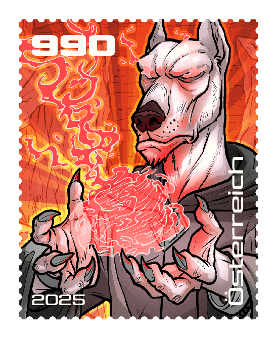 2025 - Crypto stamp Comic Charakter „Cassius” - Rot