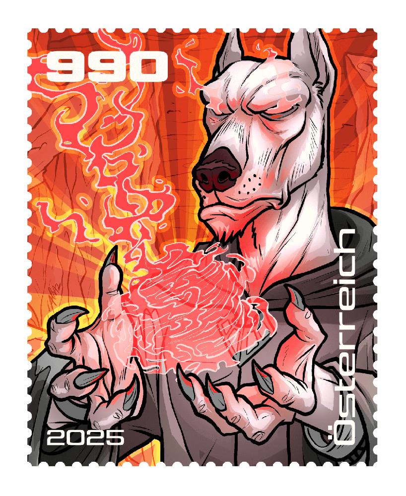 2025 - Crypto stamp Comic Charakter „Cassius” - Rot