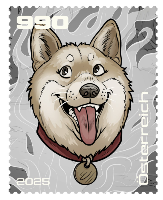 2025 - Crypto Stamp Comic „Kabosu” - Schwarz