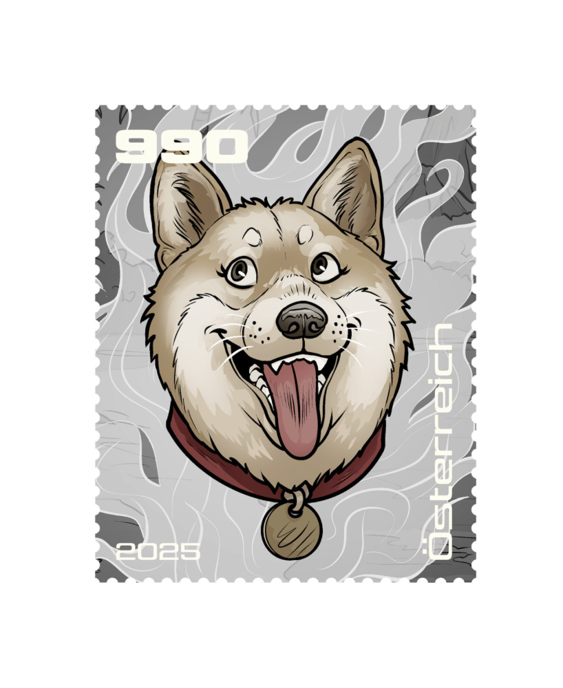 2025 - Crypto Stamp Comic „Kabosu” - Schwarz