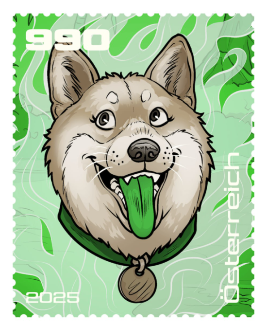 2025 - Crypto Stamp Comic „Kabosu” - Grün