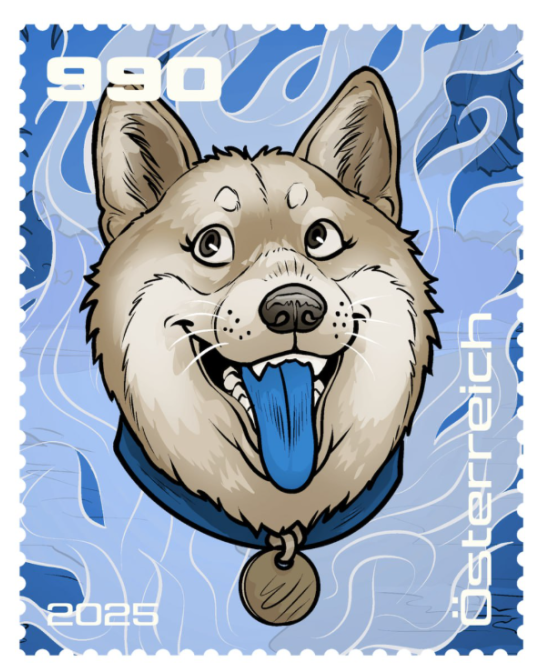 2025 - Crypto Stamp Comic „Kabosu” - Blau