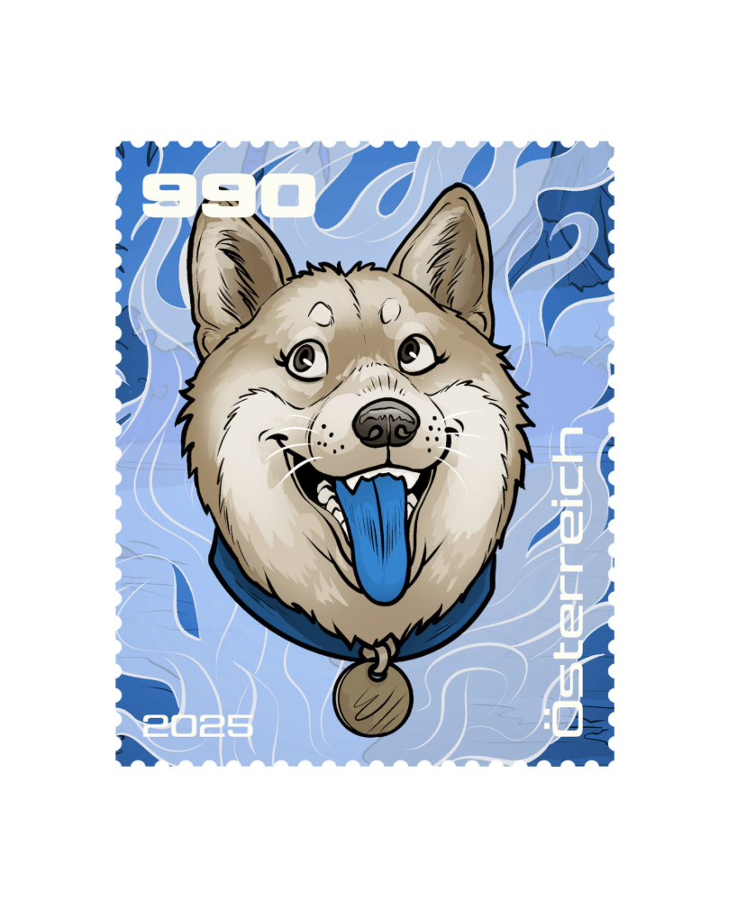 2025 - Crypto Stamp Comic „Kabosu” - Blau