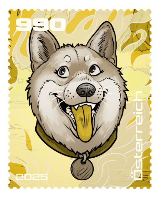 2025 - Crypto Stamp Comic „Kabosu” - Gelb