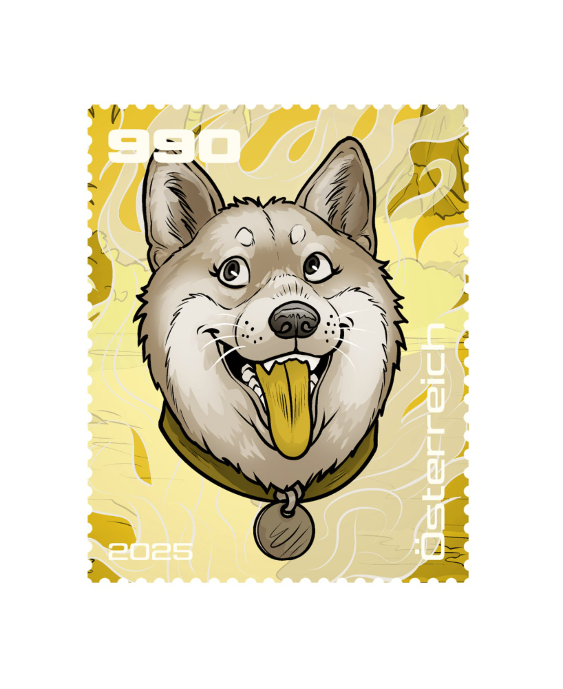 2025 - Crypto Stamp Comic „Kabosu” - Gelb