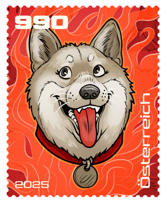 2025 - Crypto Stamp Comic „Kabosu” - Rot