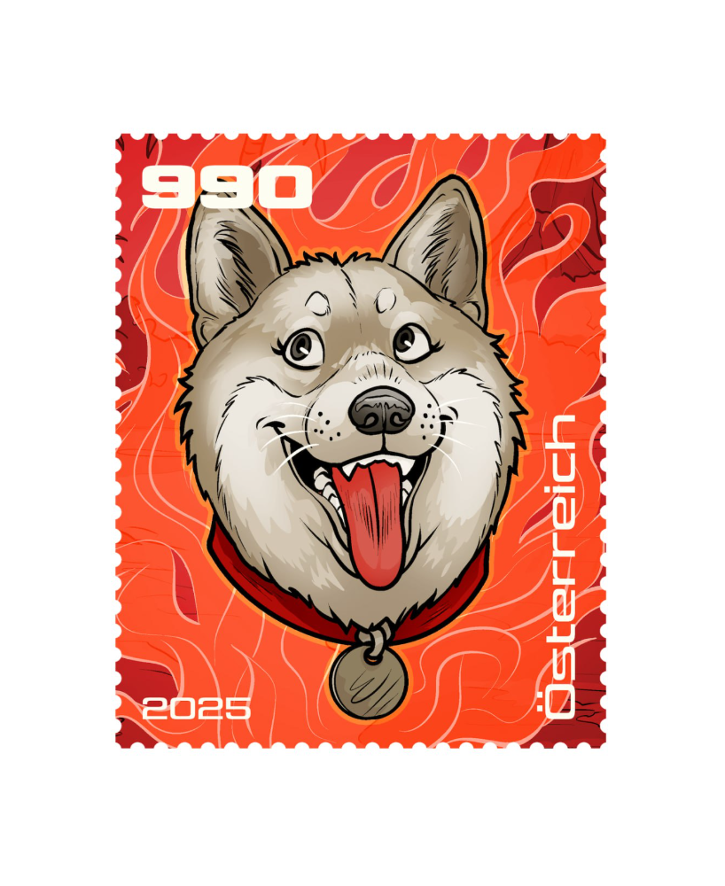 2025 - Crypto Stamp Comic „Kabosu” - Rot