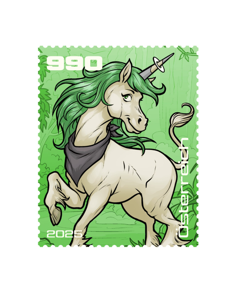 2025 - Crypto Stamp Comic „Aurora Sparks” - Grün
