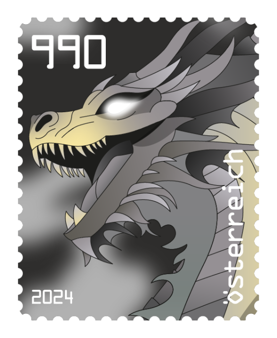 2024 - Crypto Stamp 5.2 „Austrian Edition“ Drache - Schwarz