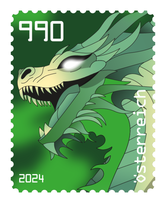 2024 - Crypto Stamp 5.2 „Austrian Edition“ Drache - Grün
