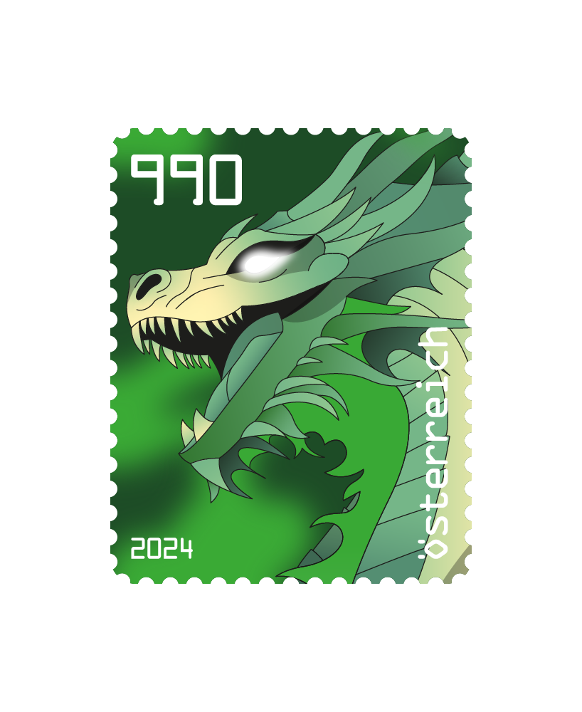 2024 - Crypto Stamp 5.2 „Austrian Edition“ Drache - Grün