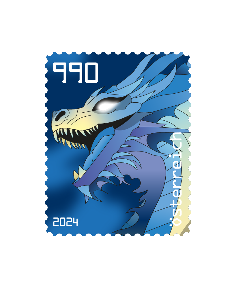 2024 - Crypto Stamp 5.2 „Austrian Edition“ Drache - Blau