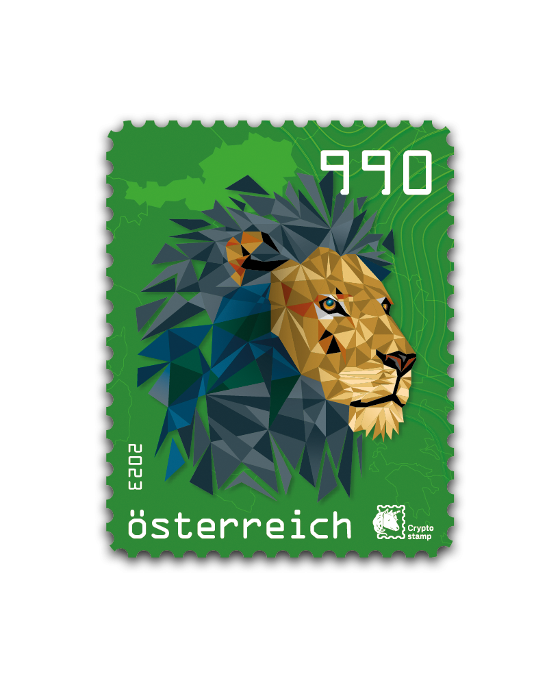 2023 - Crypto Stamp 5.1 „Austrian Edition“ Löwe - Grün