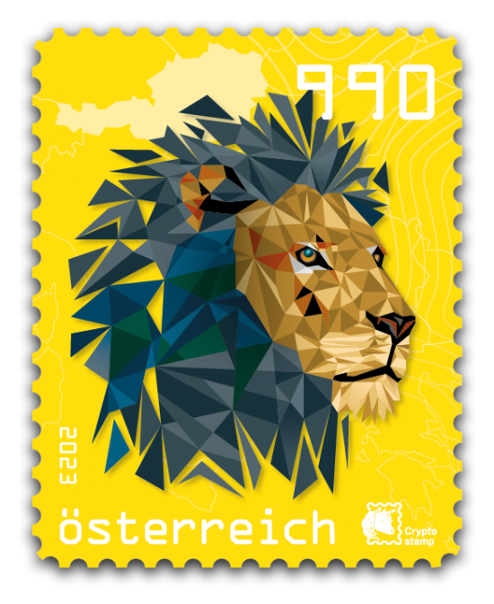 2023 - Crypto Stamp 5.1 „Austrian Edition“ Löwe - Gelb