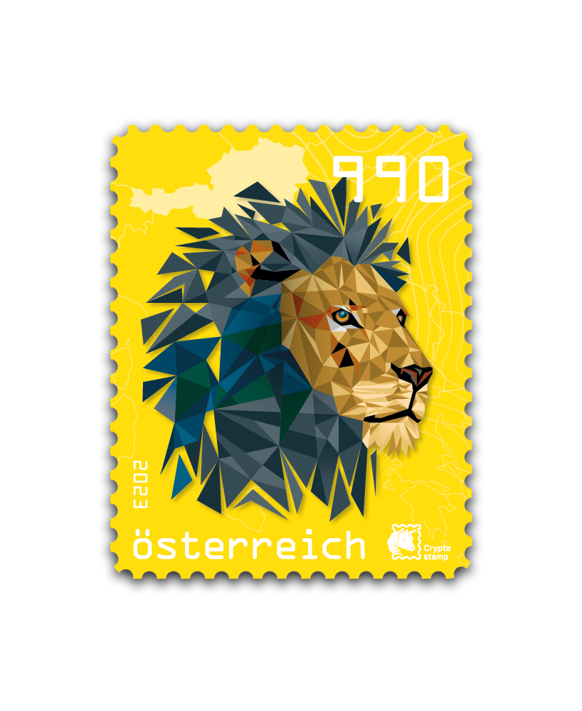 2023 - Crypto Stamp 5.1 „Austrian Edition“ Löwe - Gelb