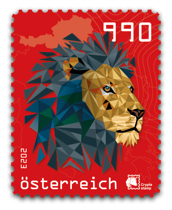 2023 - Crypto Stamp 5.1 „Austrian Edition“ Löwe - Rot