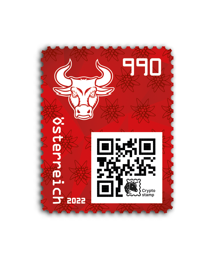 2022 - Crypto Stamp 4.0 Bulle - Rot