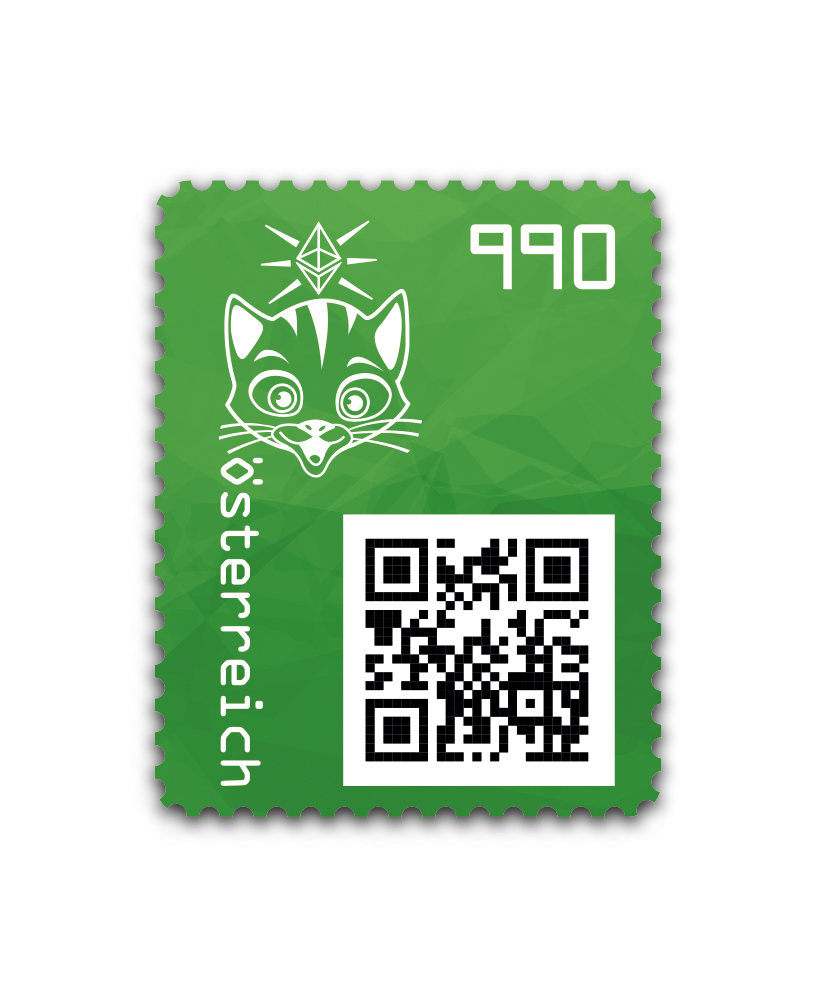 2021 - Crypto Stamp 3.1 Katze - Grün