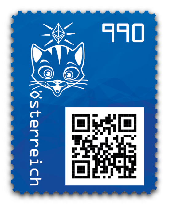 2021 - Crypto Stamp 3.1 Katze - Blau