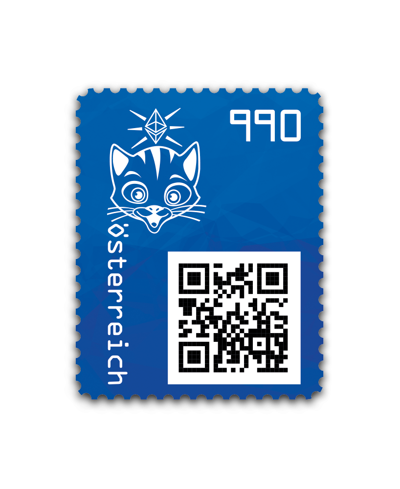 2021 - Crypto Stamp 3.1 Katze - Blau