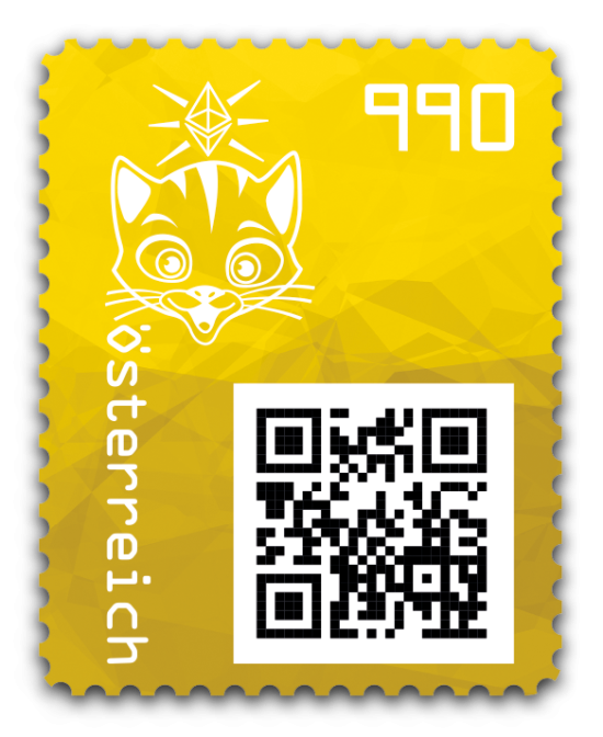 2021 - Crypto Stamp 3.1 Katze - Gelb