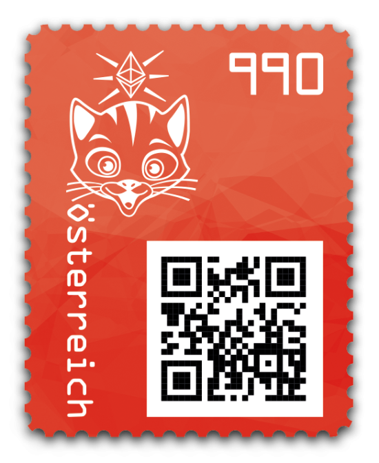 2021 - Crypto Stamp 3.1 Katze - Rot