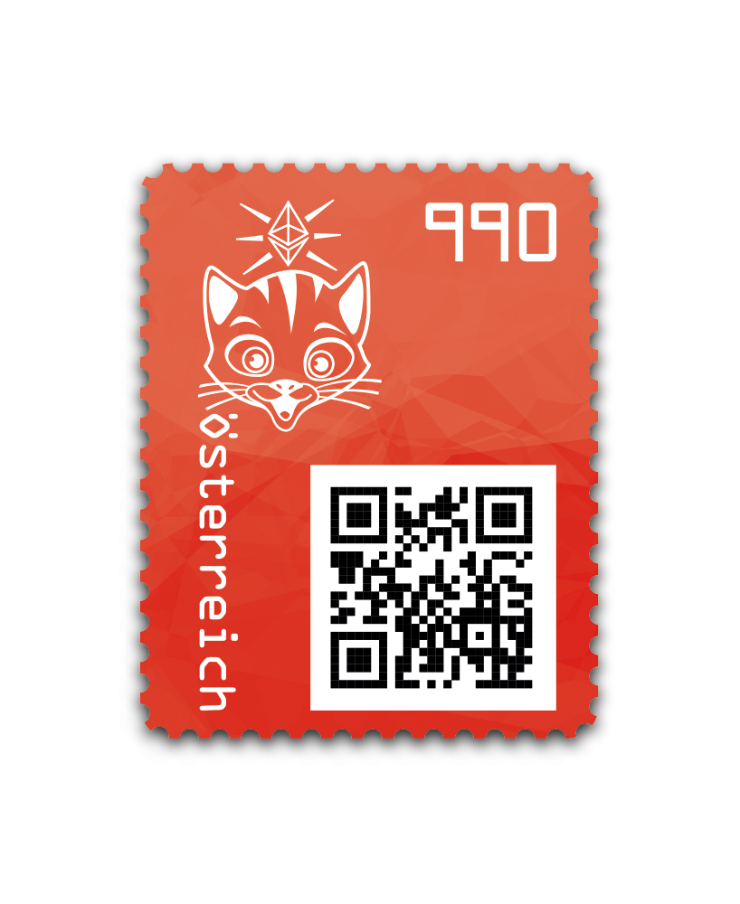 2021 - Crypto Stamp 3.1 Katze - Rot