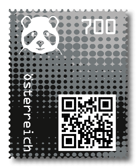 2020 - Crypto Stamp 2 Panda - Schwarz