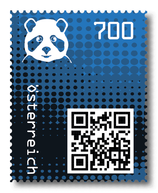 2020 - Crypto Stamp 2 Panda - Blau