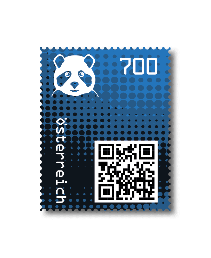 2020 - Crypto Stamp 2 Panda - Blau