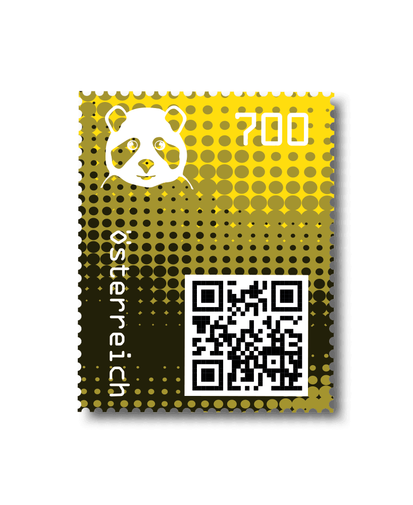 2020 - Crypto Stamp 2 Panda - Gelb