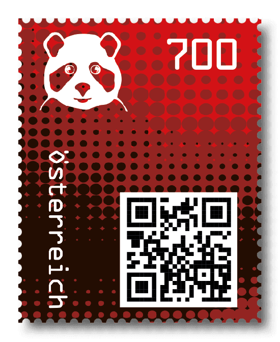 2020 - Crypto Stamp 2 Panda - Rot