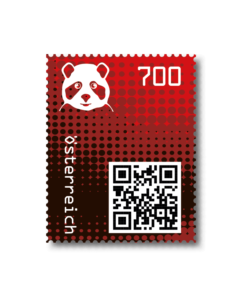 2020 - Crypto Stamp 2 Panda - Rot
