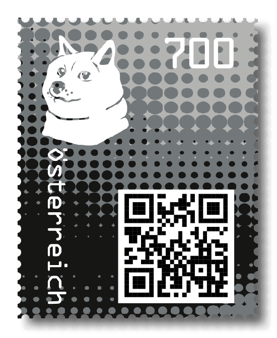 2020 - Crypto Stamp 2 Doge - Schwarz
