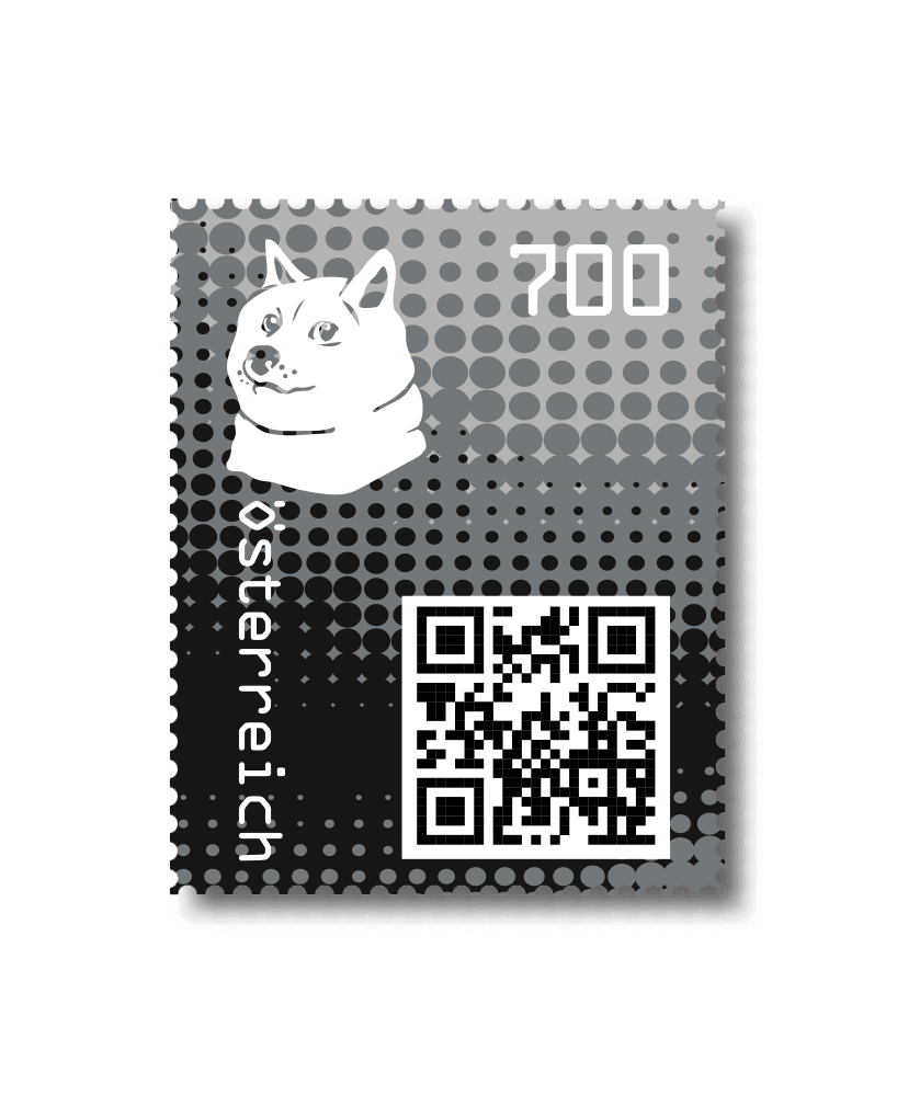2020 - Crypto Stamp 2 Doge - Schwarz