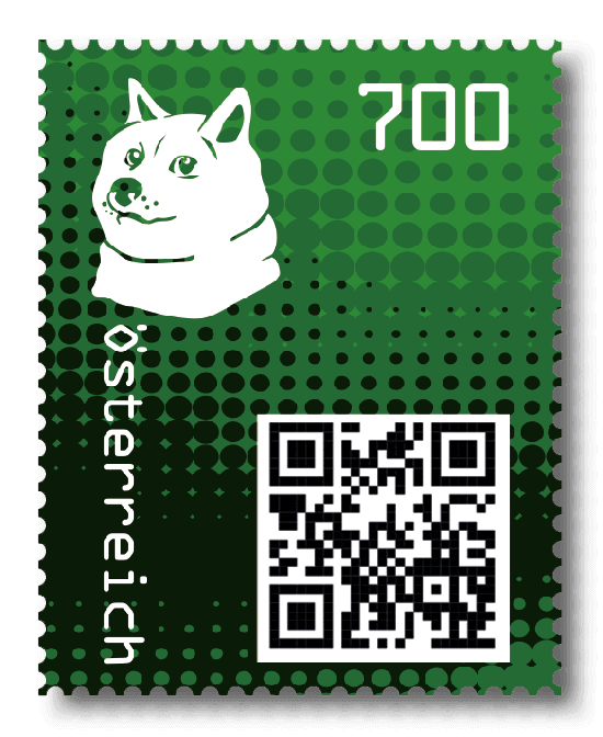 2020 - Crypto Stamp 2 Doge - Grün